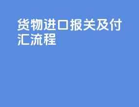 货物进口报关及付汇流程