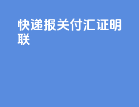 快递报关付汇证明联