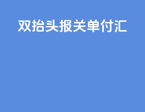 双抬头报关单 付汇