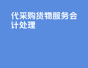代采购货物服务会计处理