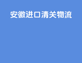 安徽进口清关物流