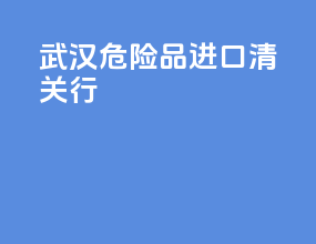 武汉危险品进口清关行