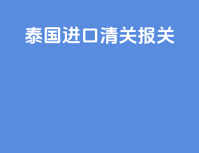 泰国ata进口清关报关