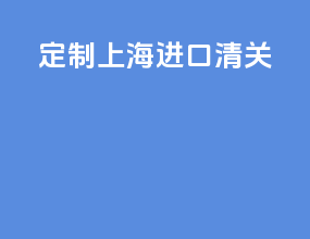 定制上海进口清关
