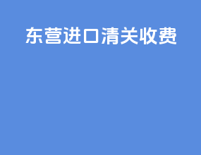 东营进口清关收费