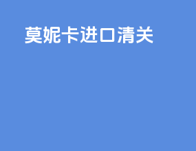莫妮卡进口清关