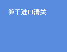 笋干进口清关