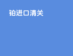 铂进口清关