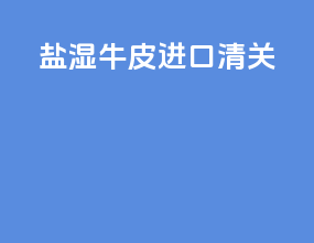 盐湿牛皮进口清关