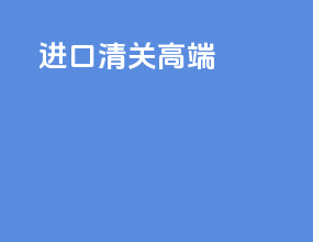 进口清关高端