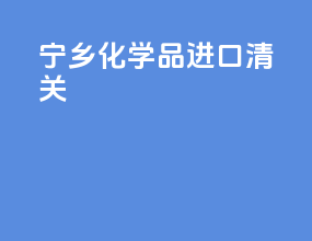 宁乡化学品进口清关