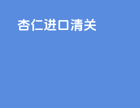 杏仁 进口清关
