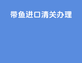 带鱼进口清关办理