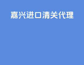 嘉兴进口清关代理