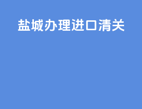 盐城办理进口清关