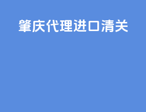 肇庆代理进口清关