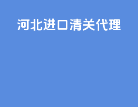 河北进口清关代理