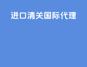 进口清关国际代理