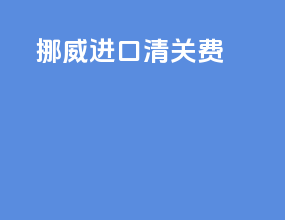 挪威进口清关费
