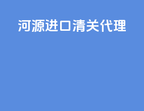 河源进口清关代理