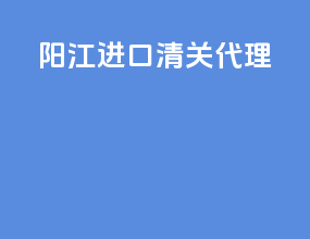 阳江进口清关代理