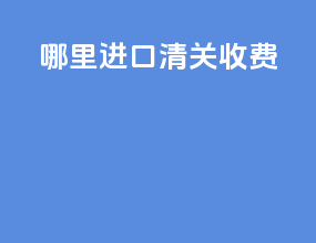 哪里进口清关收费