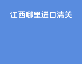 江西哪里进口清关