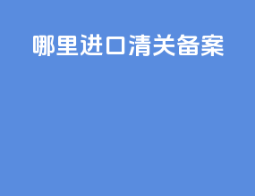 哪里进口清关备案