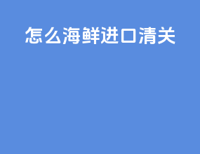 怎么海鲜进口清关