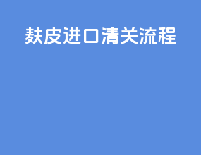 麸皮进口清关流程
