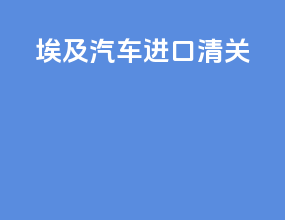 埃及汽车进口清关