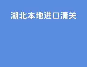 湖北本地进口清关