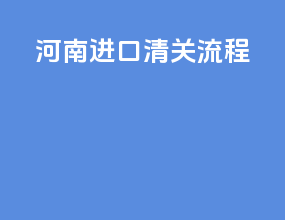河南进口清关流程