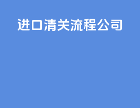 进口清关流程公司