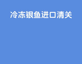 冷冻银鱼进口清关