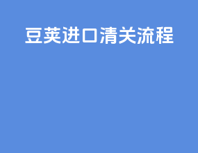 豆荚进口清关流程