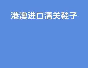 港澳进口清关鞋子