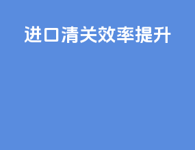 进口清关效率提升