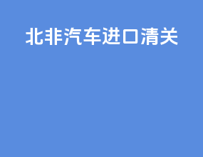 北非汽车进口清关