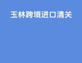 玉林跨境进口清关