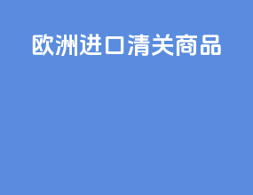 欧洲进口清关商品
