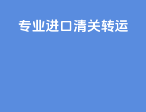 专业进口清关转运