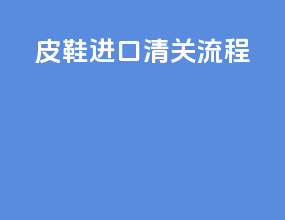 皮鞋进口清关流程