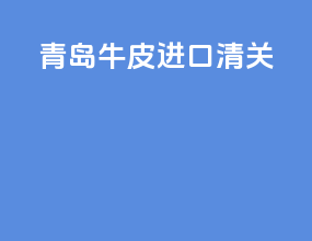 青岛牛皮进口清关
