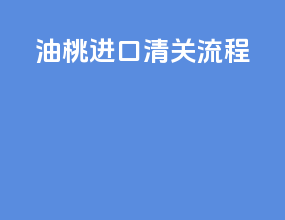 油桃进口清关流程
