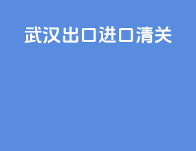 武汉出口进口清关