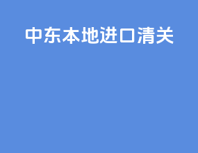中东本地进口清关