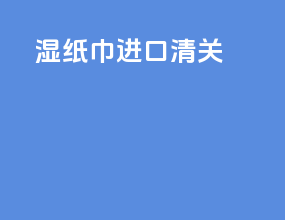 湿纸巾进口清关