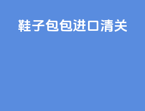 鞋子包包进口清关