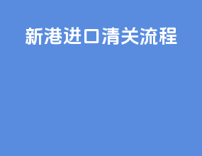 新港进口清关流程